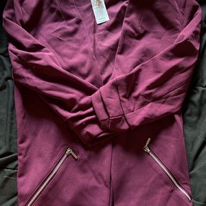 Wine colored blazer jacket